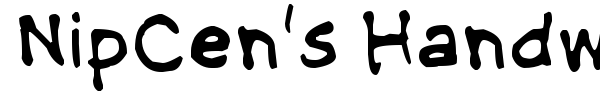 NipCen's Handwriting font preview